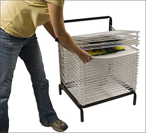 Stack-N-Dry Spring Loaded Drying Rack - Perfect for an Art Organizer, Paintings, Storage, and Any Drying Needs