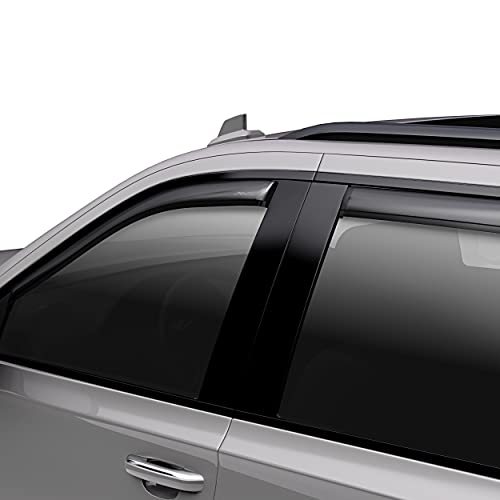 Auto Ventshade [AVS] In-Channel Ventvisor | 2007 - 2010 Saturn Outlook, 2007 - 2016 GMC Acadia, 2017 Acadia Limited - Smoke, 4 pc. | 194632