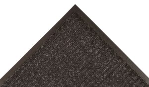 notrax - 117s0034ch notrax 117 heritage rib entrance mat, for lobbies and indoor entranceways, 3' width x 4' length x 3/8" thickness, charcoal