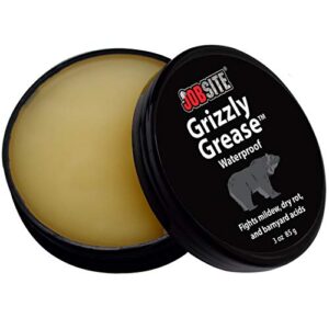 jobsite grizzly grease waterproofing - leather protector - 3 oz