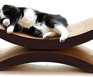 PetFusion Ultimate Cat Scratcher Lounge, Reversible Infinity Scratcher in Multiple Colors. Made from Recycled Corrugated Cardboard, Durable & Long Lasting. 1 Yr Warranty