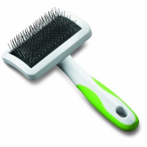 Andis 65705 Stainless-Steel Slicker Brush for Dogs and Cats - Durable and Lightweight Grooming Tool for All Breeds and Fur Lengths, Reduces Shedding and Promotes Hair Growth - Medium, Green