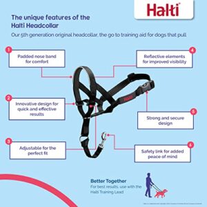 The Company of Animals HALTI Headcollar, Black, 3-Size, Model Number: 13200, Size 3 (Pack of 1)