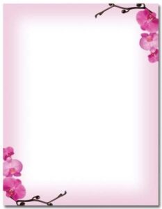 pink orchids letterhead - 100 sheets