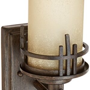 DESIGNERS FOUNTAIN 82101-WM Mission Ridge Wall Sconce, Warm Mahogany