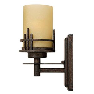 DESIGNERS FOUNTAIN 82101-WM Mission Ridge Wall Sconce, Warm Mahogany