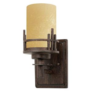 DESIGNERS FOUNTAIN 82101-WM Mission Ridge Wall Sconce, Warm Mahogany