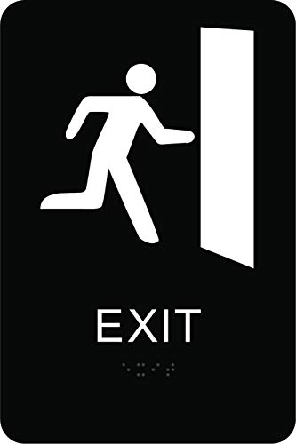 Hy-Ko Products DB-19 Braille Exit Sign, 8X11