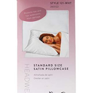 Betty Dain Satin Pillowcase, White, 0.21-Pound