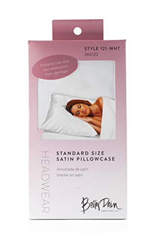 Betty Dain Satin Pillowcase, White, 0.21-Pound