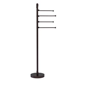 allied brass sh-84-abz soho collection free 4 pivoting swing arm towel stand, antique bronze