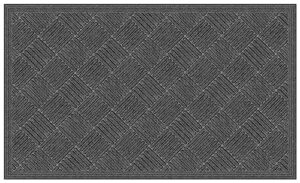 apache mills textures crosshatch entrance mat, 3-feet by 5-feet, charcoal (60-461-1901-3x5)
