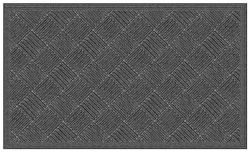 Apache Mills Textures Crosshatch Entrance Mat, 3-Feet by 5-Feet, Charcoal (60-461-1901-3x5)