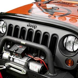 Rugged Ridge | Hood Bug Deflector, Wraparound, Smoke | 11350.02 | Fits 2007-2018 Jeep Wrangler JK