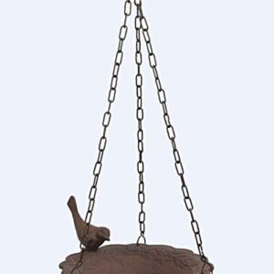 Hanging Birdbath Feeder Cast Iron Patio Garden Yard