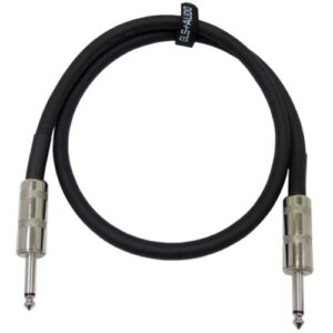 gls audio speaker cable 1/4" to 1/4" - 12 awg professional bass/guitar speaker cable for amp - black, 3 ft.