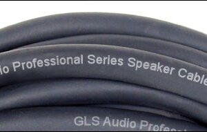 GLS Audio Speaker Cable 1/4" to 1/4" - 12 AWG Professional Bass/Guitar Speaker Cable for Amp - Black, 3 Ft.