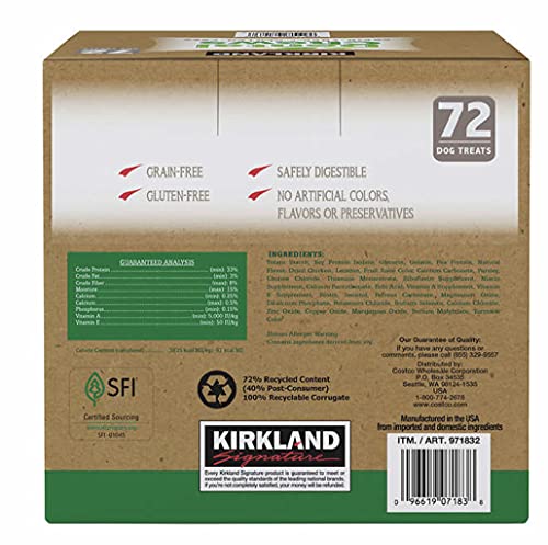 Kirkland Signature Dental Chews Plus Glucosamine & Omega 3 & 6 Fatty Acids, Chicken Flavored