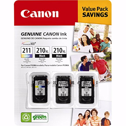 Canon PG-210XL & CL211-3 Pack