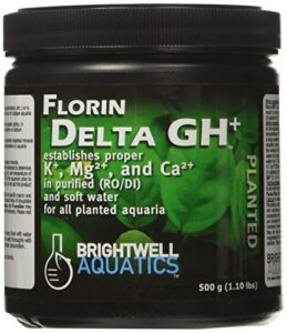 brightwell aquatics 'florin delta gh+ - establishes mineral balance in purified or soft water for freshwater planted aquariums, 500-g