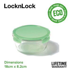 LocknLock Purely Better Glass Food Storage Container with Lid, 32 Ounce, Clear