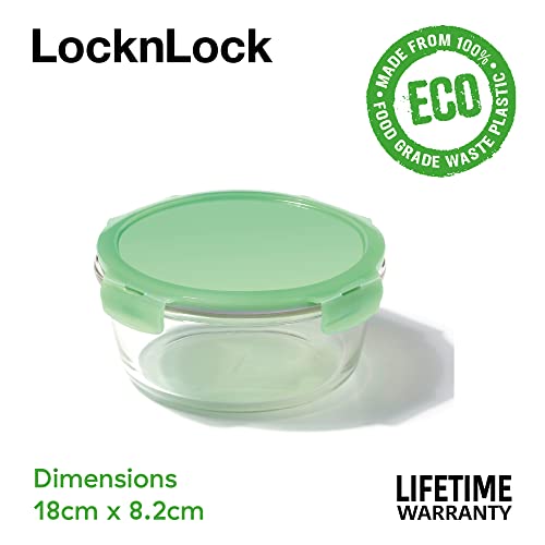 LocknLock Purely Better Glass Food Storage Container with Lid, 32 Ounce, Clear