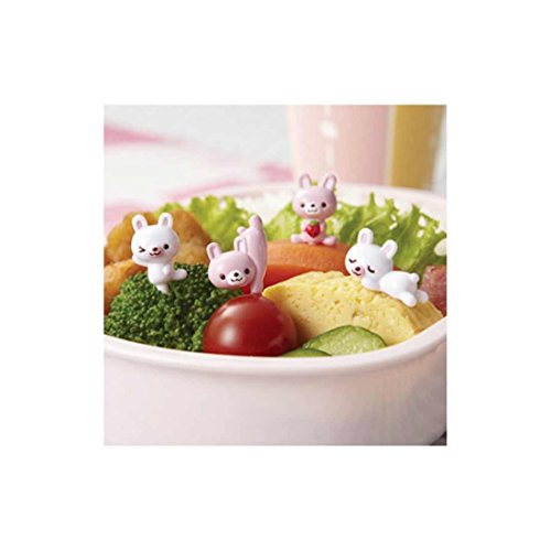 CuteZCute Bento 3D Food Pick, 8-Piece, Rabbit