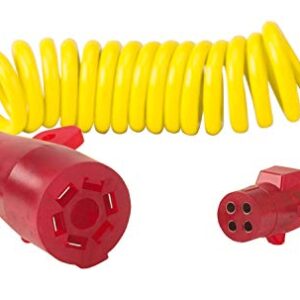 Hopkins Towing Solutions 47043 Endurance Flex-Coil Nite-Glow 7 Blade to 4 Round Adapter Kit Red & Yellow, 15 Inch