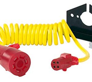 Hopkins Towing Solutions 47043 Endurance Flex-Coil Nite-Glow 7 Blade to 4 Round Adapter Kit Red & Yellow, 15 Inch