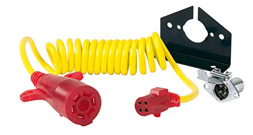 Hopkins Towing Solutions 47043 Endurance Flex-Coil Nite-Glow 7 Blade to 4 Round Adapter Kit Red & Yellow, 15 Inch