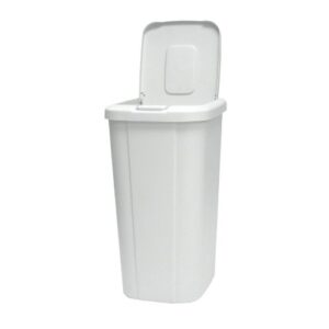 hefty hft-2166000-4 53-qt. touch lid wastebasket, white