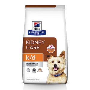 hill's prescription diet k/d kidney care with chicken dry dog food, veterinary diet, 8.5 lb. bag