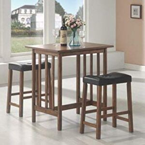 3-piece Counter Height Set Nut Brown