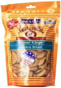 smokehouse 100-percent natural prime chips chicken dog treats, 8-ounce