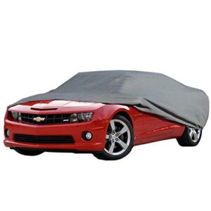 rampage products custom vehicle cover 4-layer breathable with lock, cable & storage bag | grey | 1400 | fits 2010 - 2018 chevrolet camaro