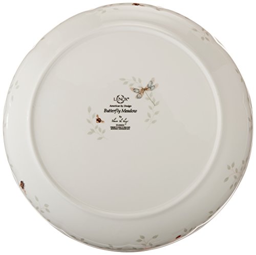 Lenox Butterfly Meadow Low Serve Bowl, White -