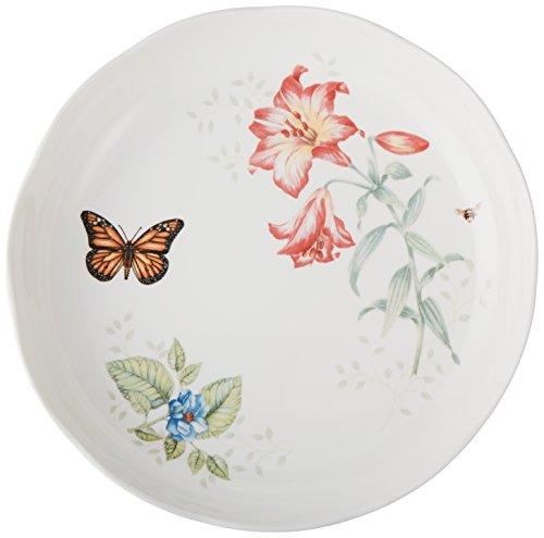 Lenox Butterfly Meadow Low Serve Bowl, White -