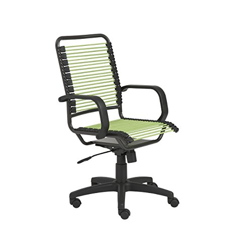 Eurø Style Bradley Bungie office chair, L: 27 W: 23 H: 37.5-43 SH: 17.5-23, Green