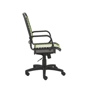 Eurø Style Bradley Bungie office chair, L: 27 W: 23 H: 37.5-43 SH: 17.5-23, Green