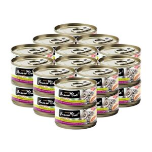 fussie cat premium tuna with chicken in aspic grain-free wet cat food count of 24,(pack of 1)