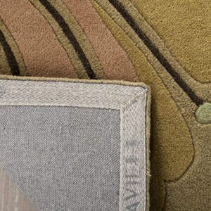 SAFAVIEH Soho Collection 2' x 3' Golden Olive SOH826A Handmade Premium Wool & Viscose Accent Rug