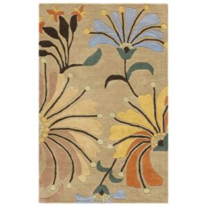 SAFAVIEH Soho Collection 2' x 3' Golden Olive SOH826A Handmade Premium Wool & Viscose Accent Rug