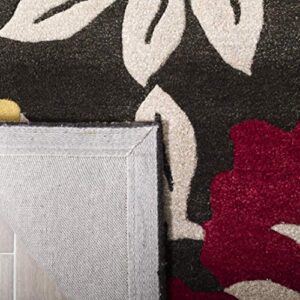 SAFAVIEH Soho Collection 5' x 8' Brown/Multi SOH838A Handmade Premium Wool & Viscose Area Rug