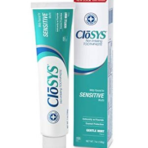 CloSYS Fluoride Toothpaste, 7 Ounce, Gentle Mint, Whitening, Enamel Protection, Sulfate Free