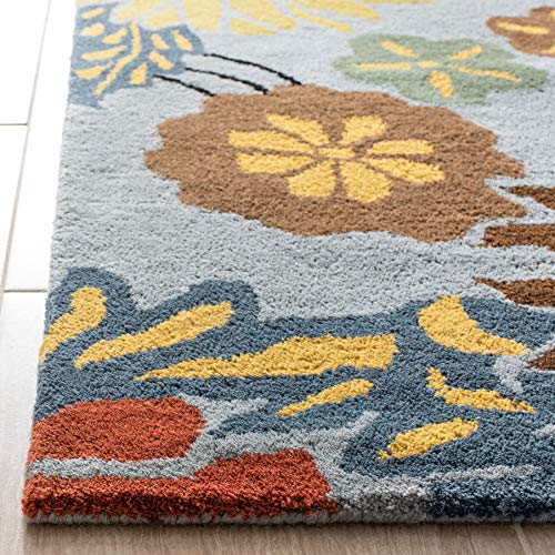 SAFAVIEH Soho Collection 2' x 3' Blue/Multi SOH738B Handmade Premium Wool & Viscose Accent Rug