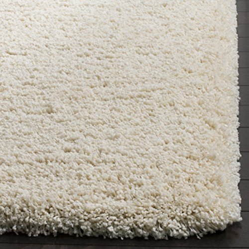 SAFAVIEH California Shag Collection Area Rug - 8' x 10', Ivory, Non-Shedding & Easy Care, 2-inch Thick Ideal for High Traffic Areas in Living Room, Bedroom (SG151-1212)