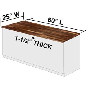 John Boos WALKCT-BL6025-O Blended Walnut Counter Top with Oil Finish, 1.5" Thickness, 60" x 25"