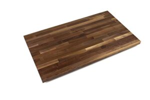 john boos walkct-bl6027-o blended walnut island top with oil finish, 1.5" thickness, 60" x 27"