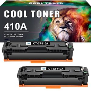 cool toner compatible toner cartridge replacement for hp 410a cf410a 410x cf410x for hp color pro mfp m477fdw m477fnw m452dn m477fdn m452nw m452dw m452 m477 printer toner ink (black, 2-pack)