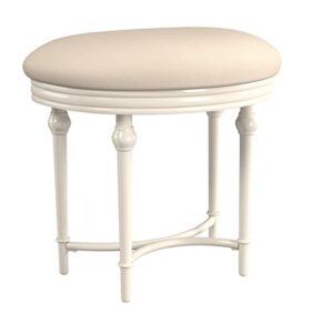 hillsdale furniutre cape may vanity stool, matte white